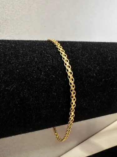 Pulseira Bismarck de ouro 3.05g 18k procedência garantia eterna