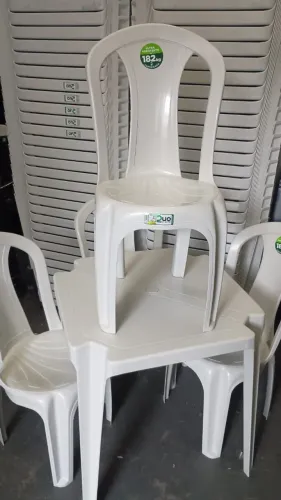 JOGO CADEIRA PLÁSTICA DUO EXTRA FORTE
