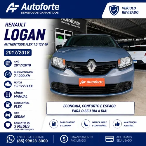 Renault Logan Authentique Hi-flex 1.0 16V 4P 2018