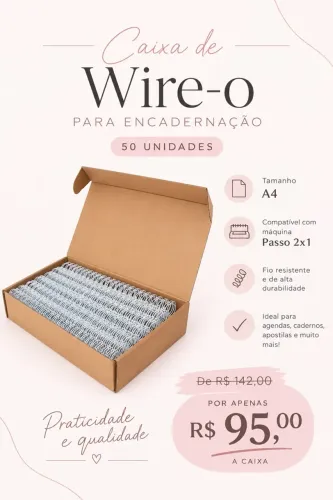 Wire-o para encadernação 7/8 passo 2x1