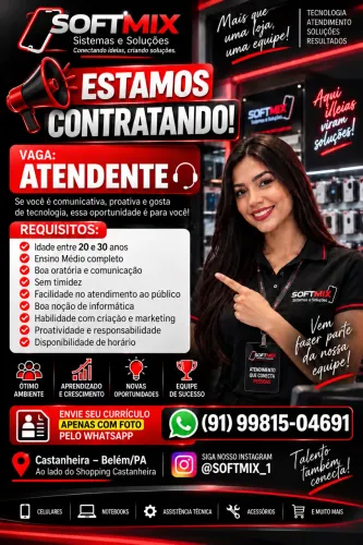 Vaga atendimento ao público