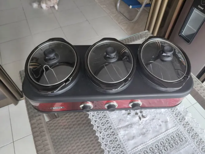 Vendo réchaud elétrico triplo / panela de cozimento lento BELLA
