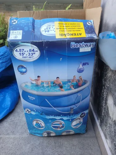 Piscina Inflavel Bestway 9677L 4,57m com Bomba Filtro e Capa
