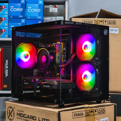 Pc gamer - Ryzen 5 5500 - 16gb ram - RX 6600 | Novo com 1 ano de garantia 
