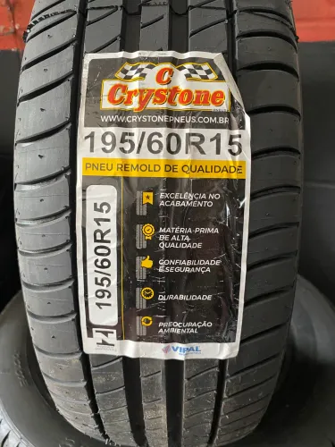 Pneu remolde r15 195/60 (borracha vipal, inmetro)