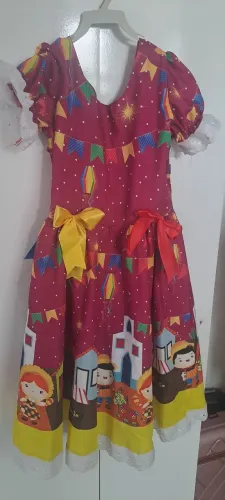 Fantasia e vestido festa junina tam 8