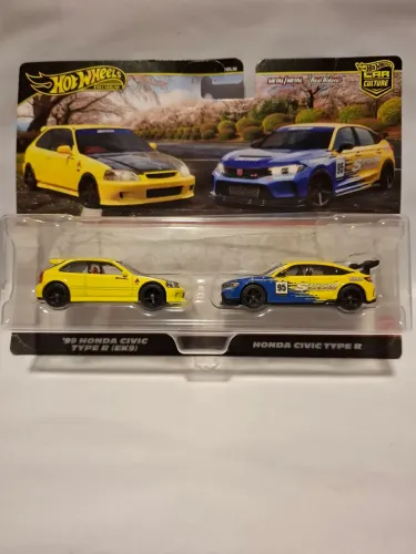 Pack 2 Hot wheels premium Honda Civic type 