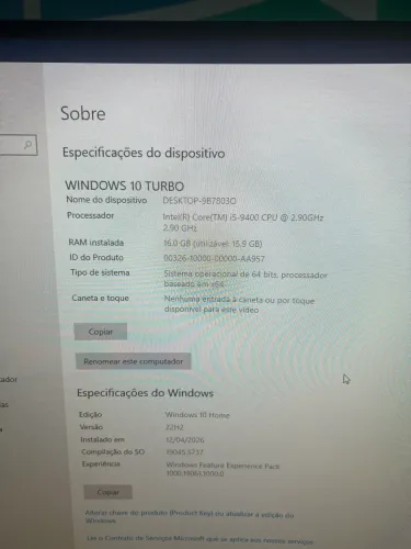 CPU  (i5 9400)