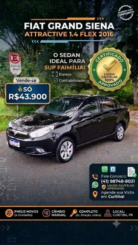 Fiat Grand Siena Attrac. 1.4 EVO F.flex 8V 2016