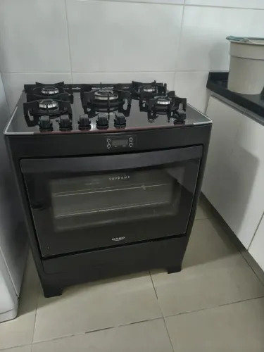 Fogão Dako 5 Bocas - Mesa de Vidro | Acendimento Automático | Timer Digital