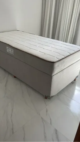 Cama box solteiro com auxiliar