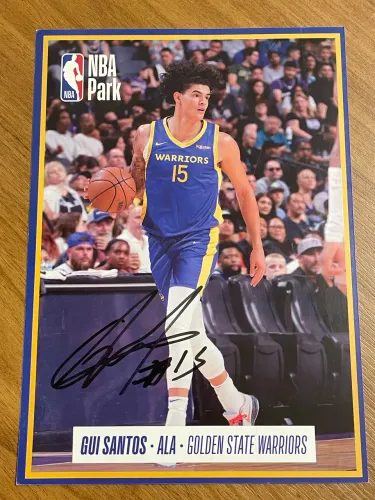 Card postal, assinado pelo Gui Santos jogador da NBA
