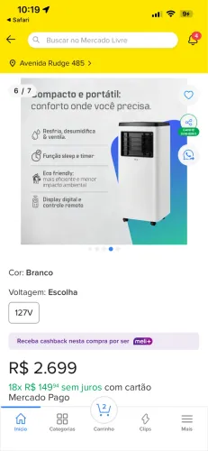 Ar condicionado portátil HQ 10.500 BTUS - NÃO SOFRA COM O CALOR!