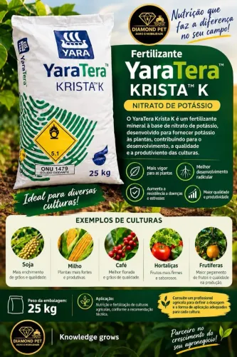 Fertilizante YaraTera Krista K - 25 kg | Diamond Pet Agro e Mobilidade