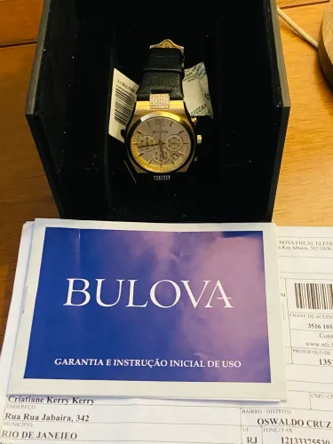 Relógio Bulova Original Feminino Crystal Chronograph | Completo | Estado de Novo