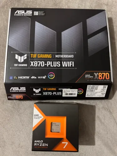 Kit upgrade x870 Asus Tuf e Ryzen 7 9800x3d novo zero na caixa