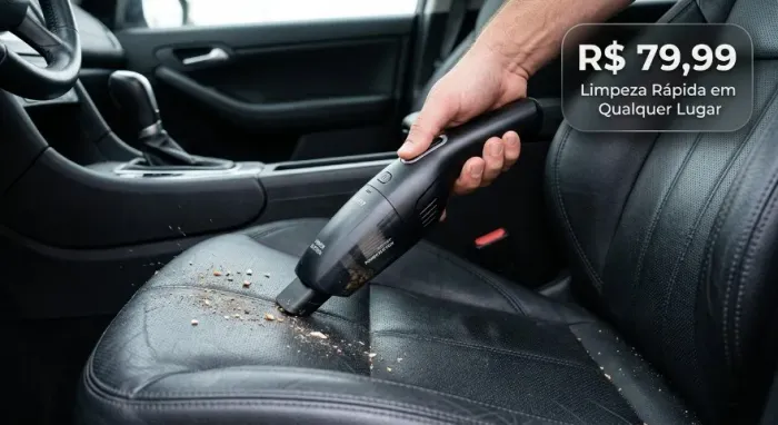 Mini Aspirador Automotivo Portátil potente Recarregável Premium Bivolt