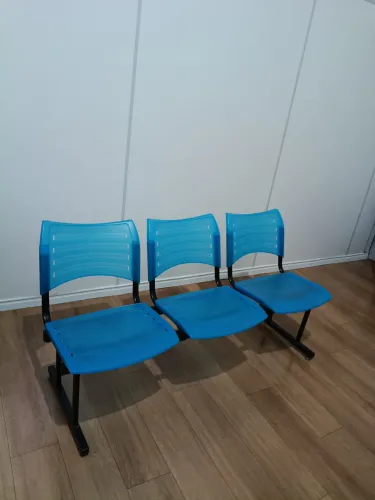Cadeira de recepção em trio