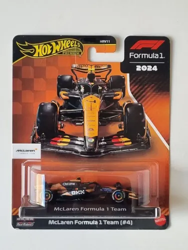 Miniatura Hot Wheels F1 Fórmula 1 Premium McLaren Lando Norris #4 2024