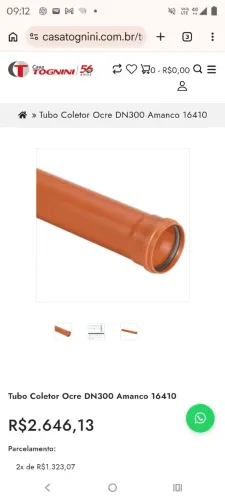 Tubo obre 300mm