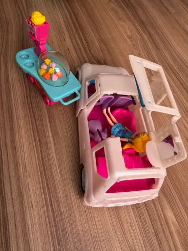 Lote carro e carro de pipoca Polly Pocket usados