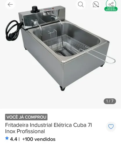 Fritadeira elétrica profissional