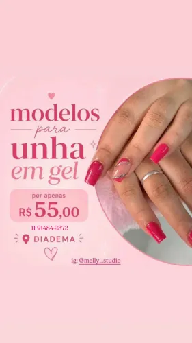 Modelos para alongamento de unhas em gel