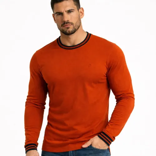 Camisa Suedine M Laranja Longa