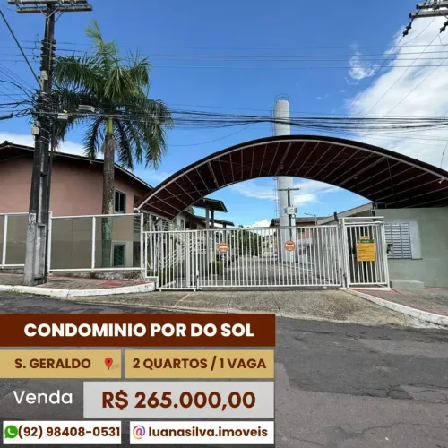 POR DO SOL - Imóvel para com 2 quartos em São Geraldo - Manaus - AM