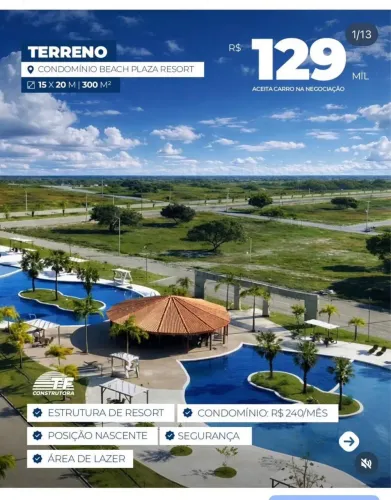 Lote 15x20 Beach Plaza Lucena 