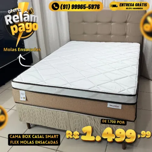 Cama Box Casal Molas Ensacadas Smart Flex