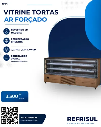 Vitrine exposição ar forçado 