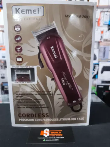 Máquina de Cortar Cabelo Kemei 2600 9W - Pronta entrega. Loja Store World