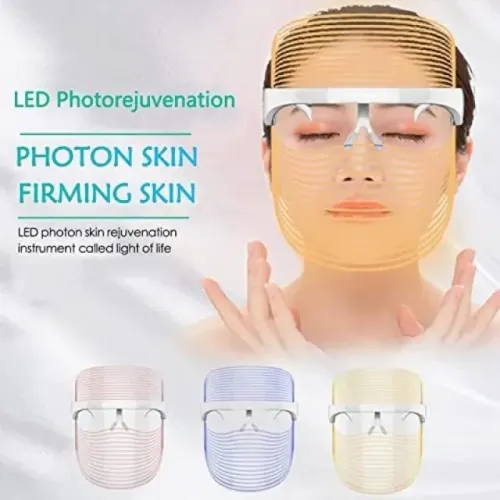 Máscara led anti envelhecimento, anti rugas e anti acnes recarregável