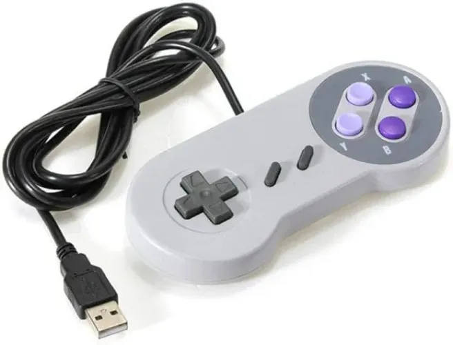 Controle Super Nintendo Usb Pc Snes Joystick