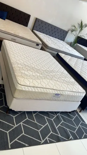 Colchão Casal + base box NOVO - ENTREGA GRÁTIS!