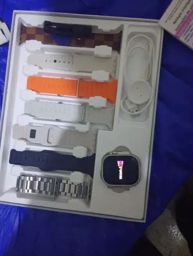 Smartwatch 5g com duas câmeras e 7 pulseiras