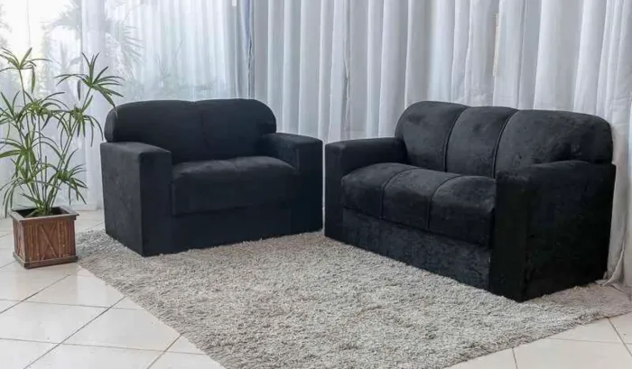 ?410,00 PROMOÇÃO- sofá conjunto Xaropinho 3 e 2 lugares - sofá barato : direto de fábrica 