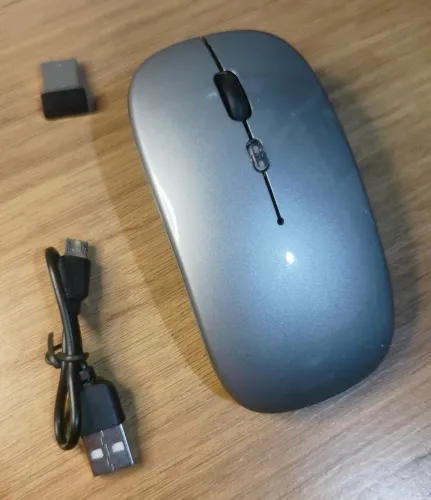 Mouse 2 Em 1 Bluetooth Wireless Usb Recarregável S/fio Macio