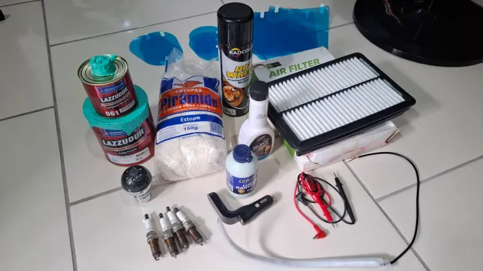 Kit para carro tinta, vela, filtro de ar 