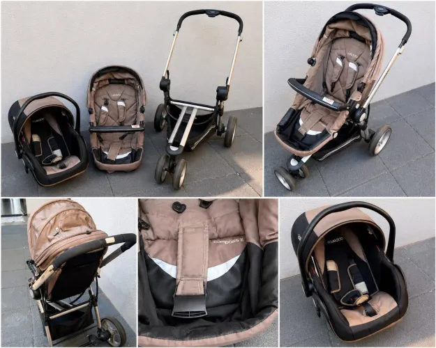 ? Carrinho Kiddo Compass III + Bebê Conforto Casulo Click - Completo | Excelente Estado