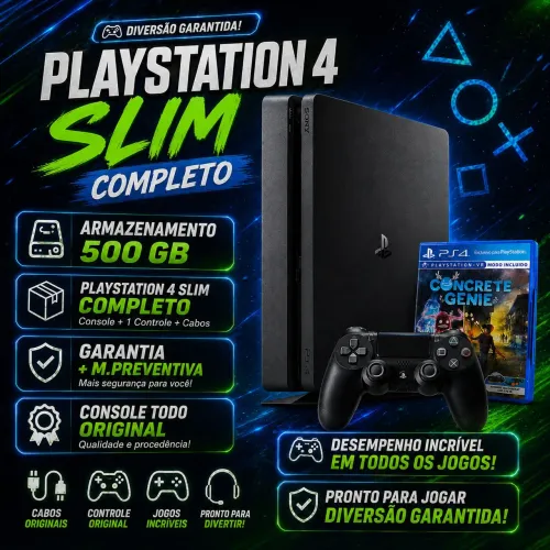 Playstation 4 Slim 500 GB Com Garantia
