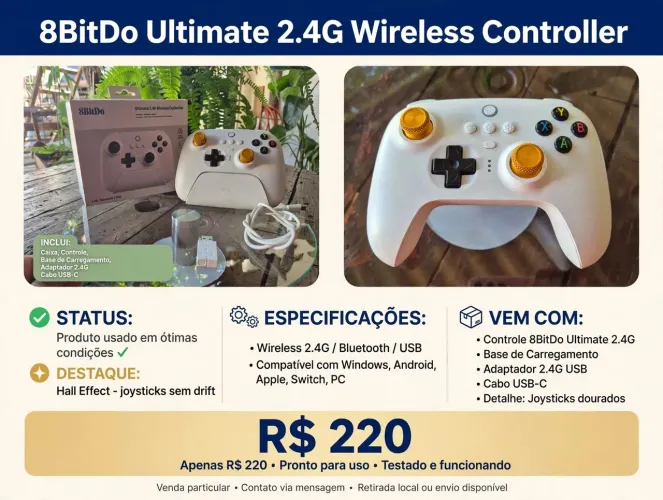Controle 8Bitdo ultimato