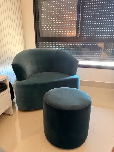 Poltrona veludo quarto