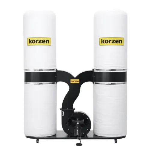 Coletor de Pó Duplo para Marcenaria 3CV 310L 3 Bocas Korzen DCS-313B - 1 Ano de Garantia