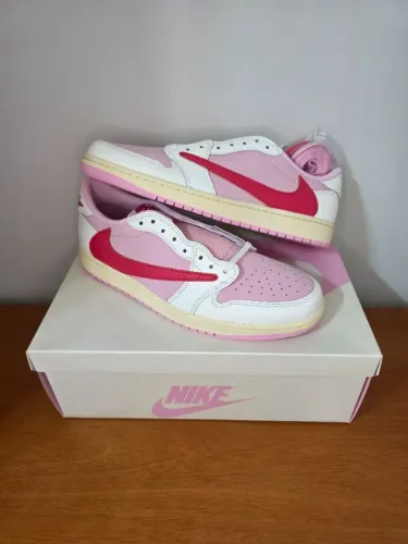 Tenis Travis Scott x Air Jordan 1 Low OG SP Sail Tropical Pink 44BR