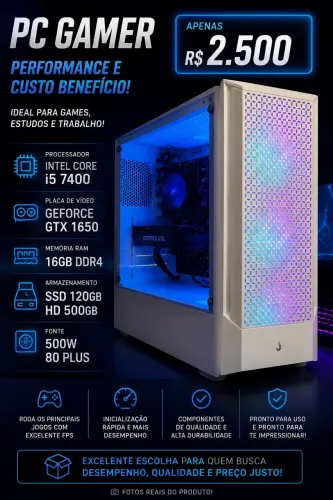 Pc i5 7400 + gtx 1650