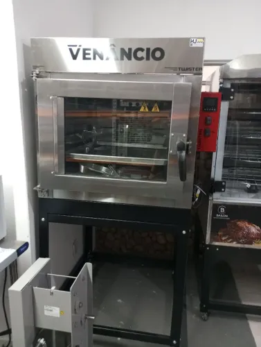NZ. Forno turbo Twister gás 5 assadeiras total inox Venâncio
