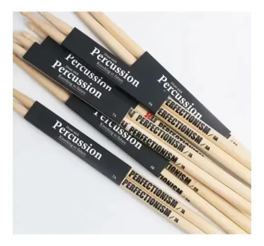 Baquetas para Bateria Percussion - Produto Novo  Descrição  Par de baquetas para bateria d