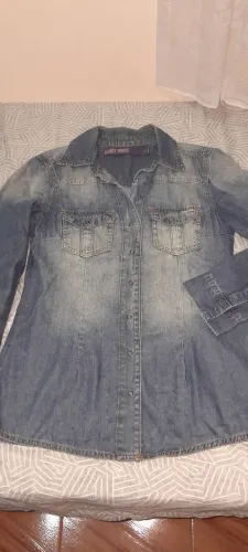 camisa jeans feminina tamanho 40 clock house
